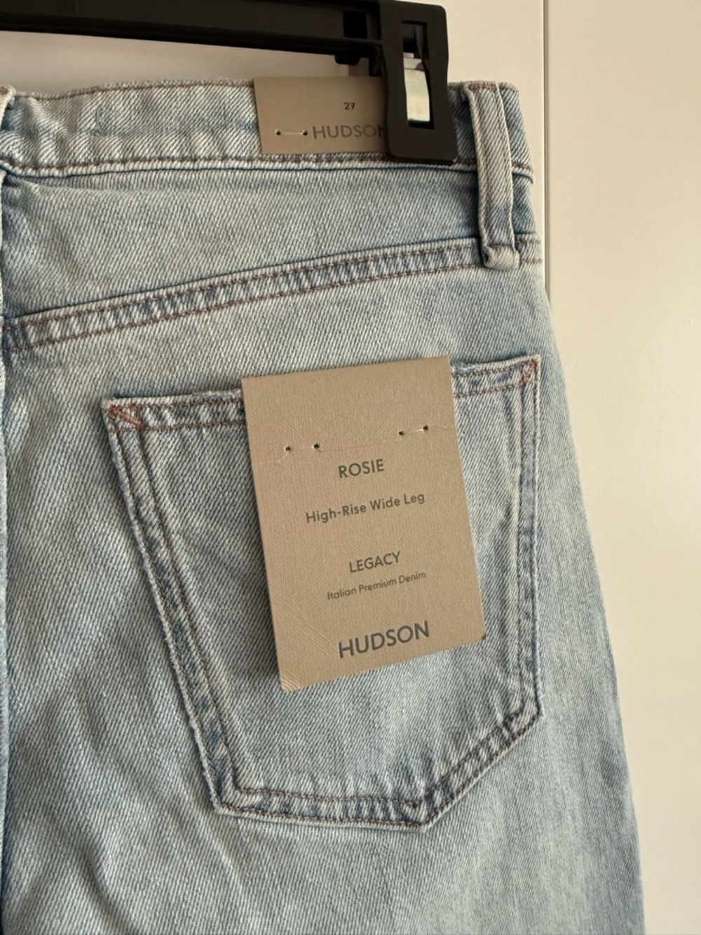 Hudson Jeans (Rosie) Pale Blue High-Rise Straight Leg Jeans Size 27 - Picture 7 of 14